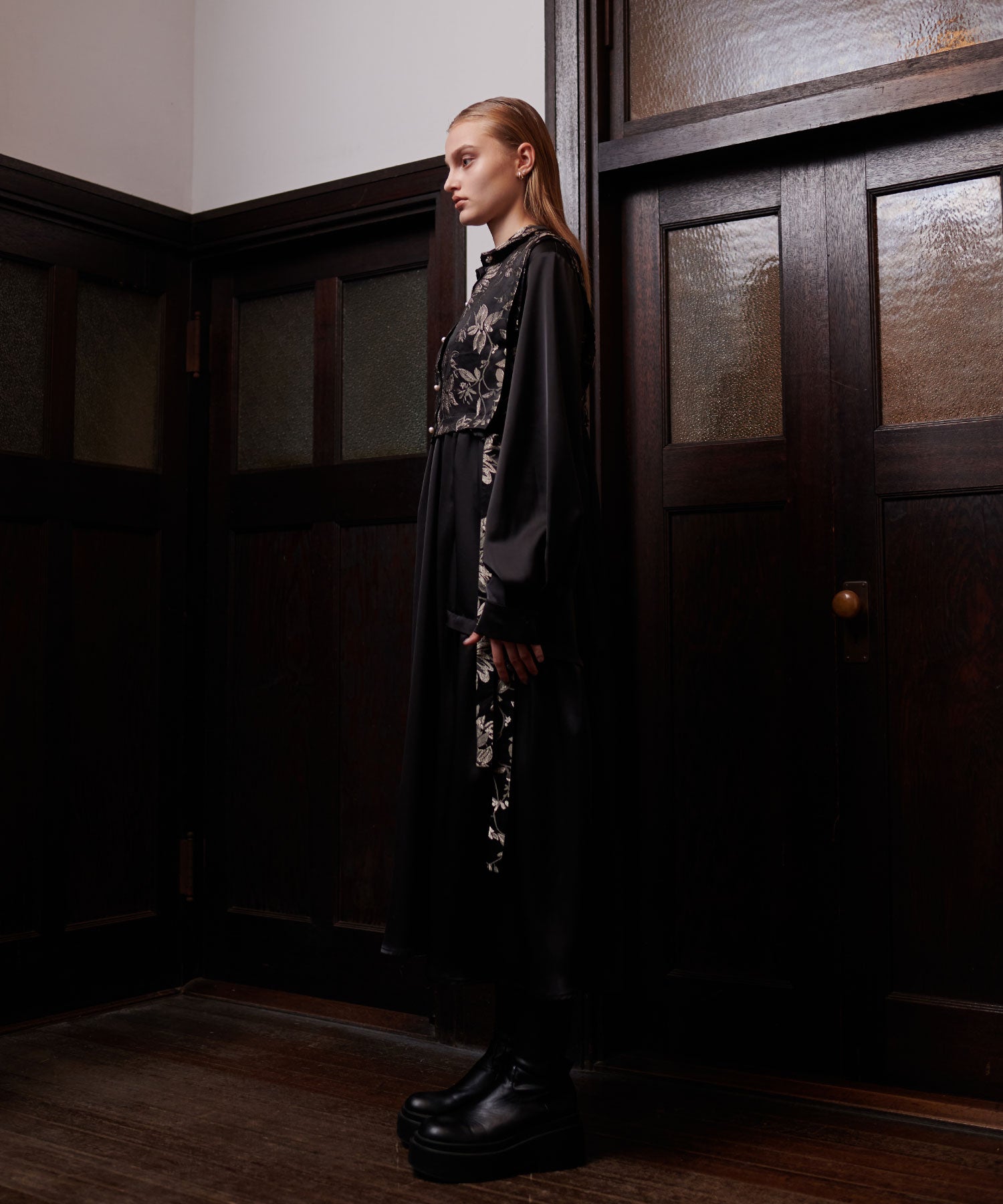セオドリックディ THEODORIC.dy Jacquard Vest Set One-piece （BLACK） BLACK