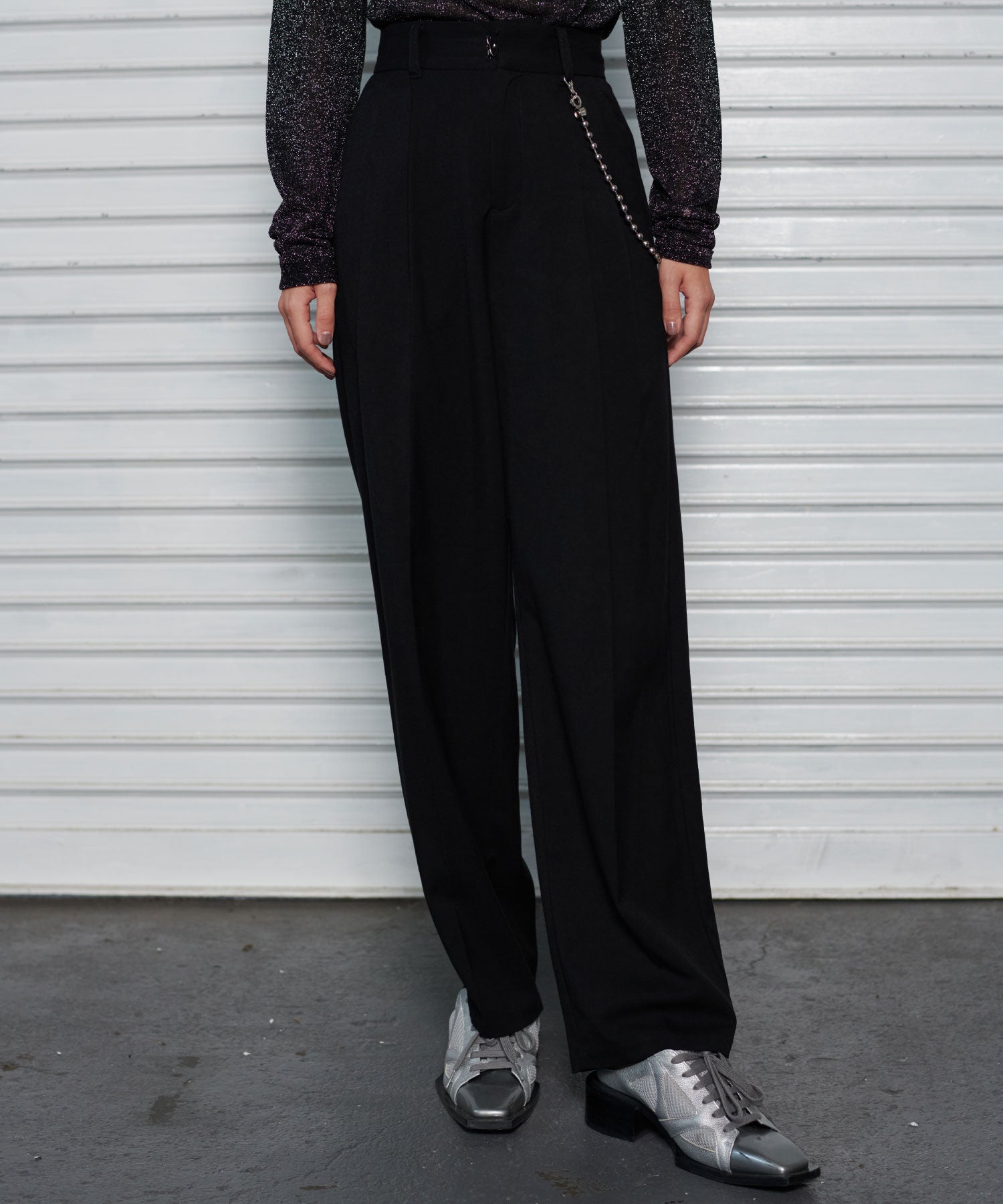セオドリックディ THEODORIC.dy Ball Chain Slacks （BLACK） BLACK