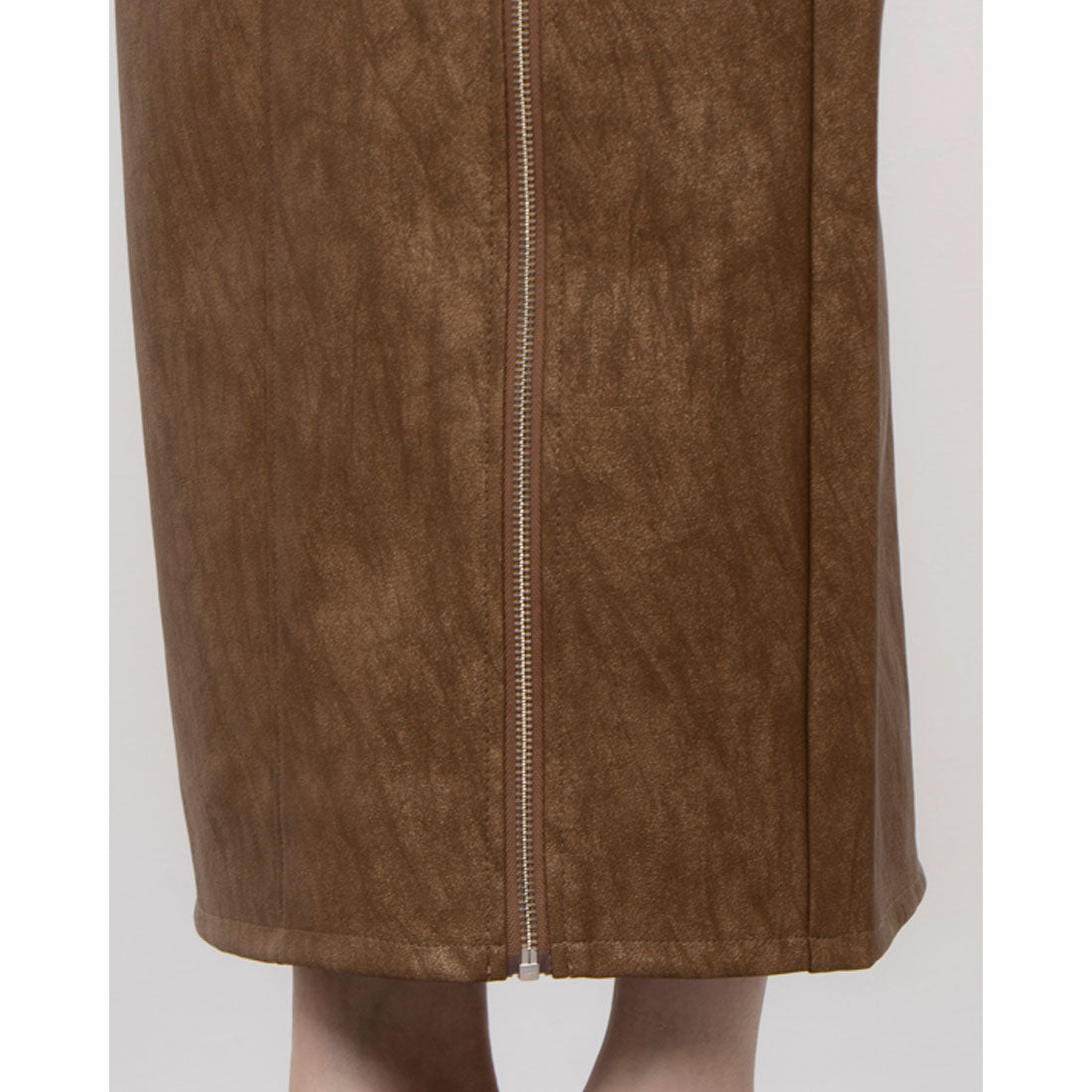 セオドリックディ THEODORIC.dy Zip Long Leather SK （BROWN） BROWN