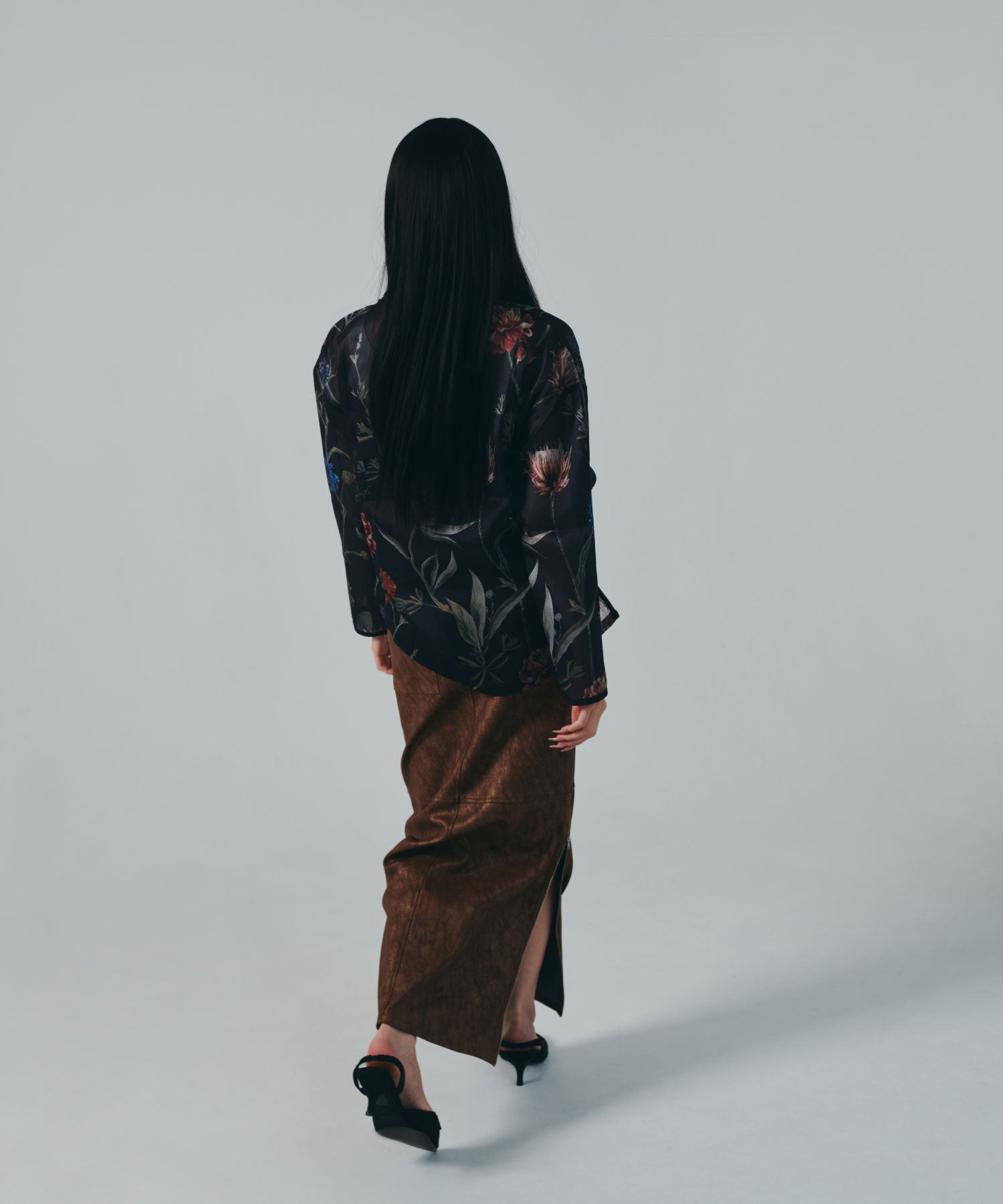 セオドリックディ THEODORIC.dy Zip Long Leather SK （BROWN） BROWN