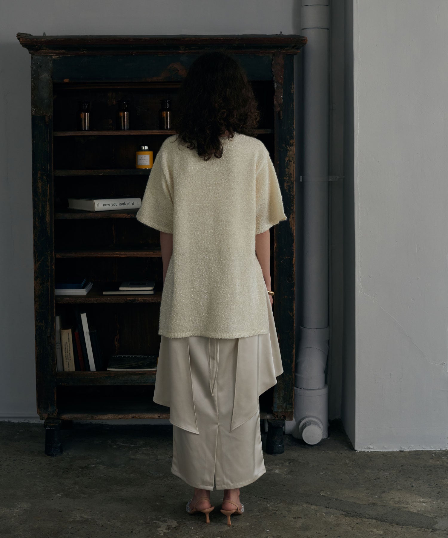 セオドリックディ THEODORIC.dy Lame Yarn Tunic Knit （WHITE） WHITE