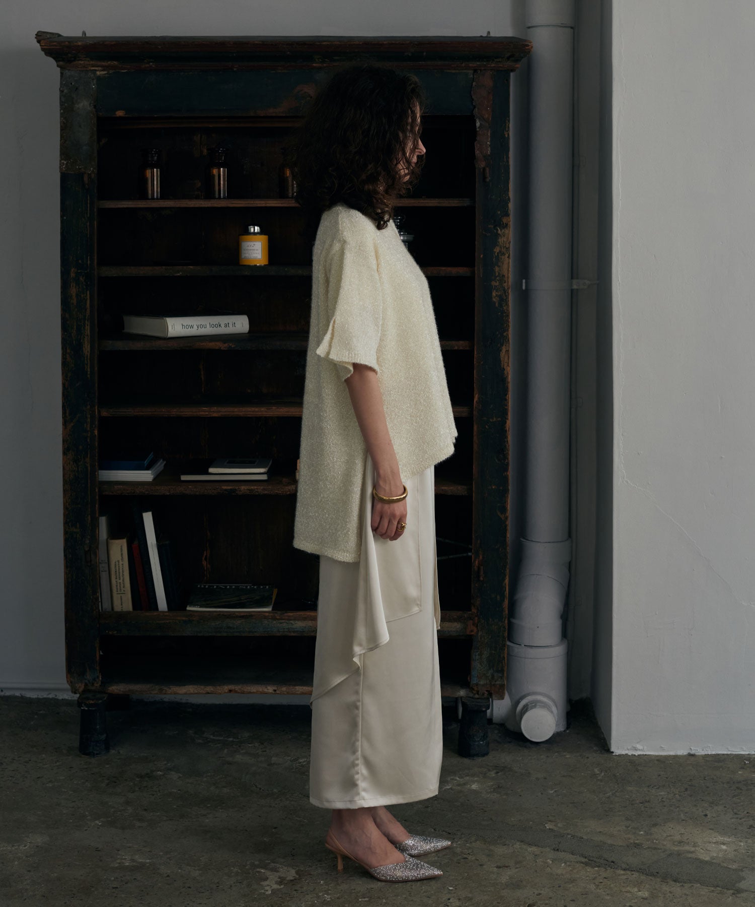 セオドリックディ THEODORIC.dy Lame Yarn Tunic Knit （WHITE） WHITE