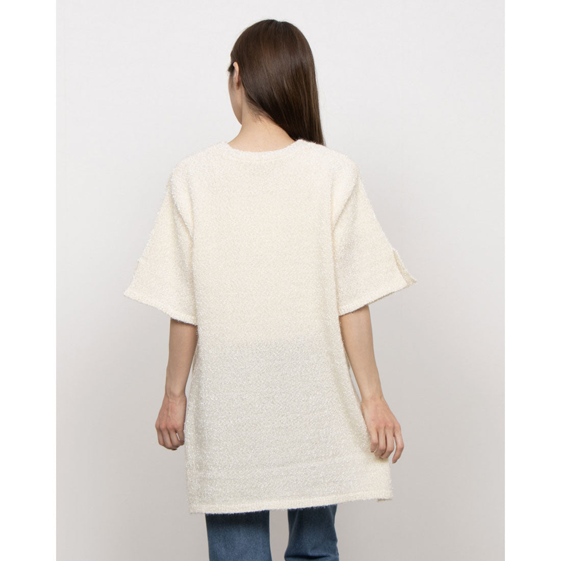 セオドリックディ THEODORIC.dy Lame Yarn Tunic Knit （WHITE） WHITE
