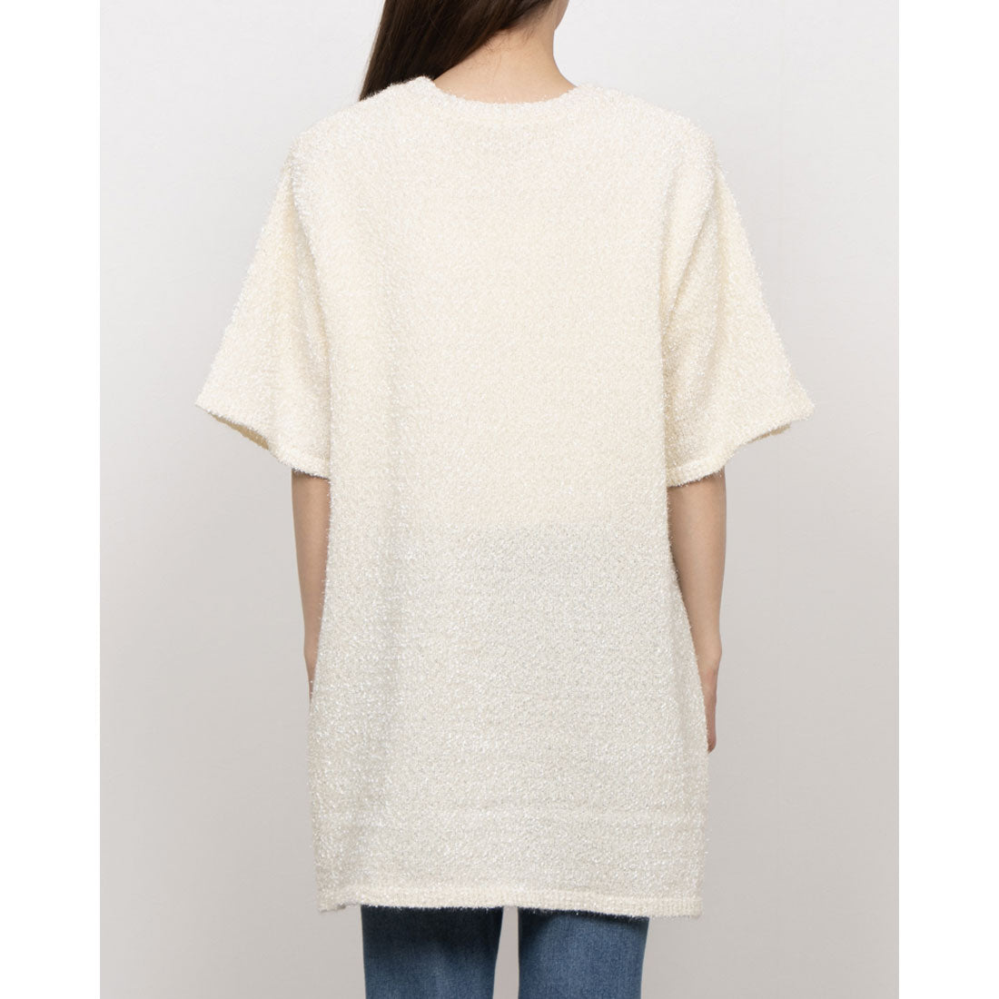 セオドリックディ THEODORIC.dy Lame Yarn Tunic Knit （WHITE） WHITE