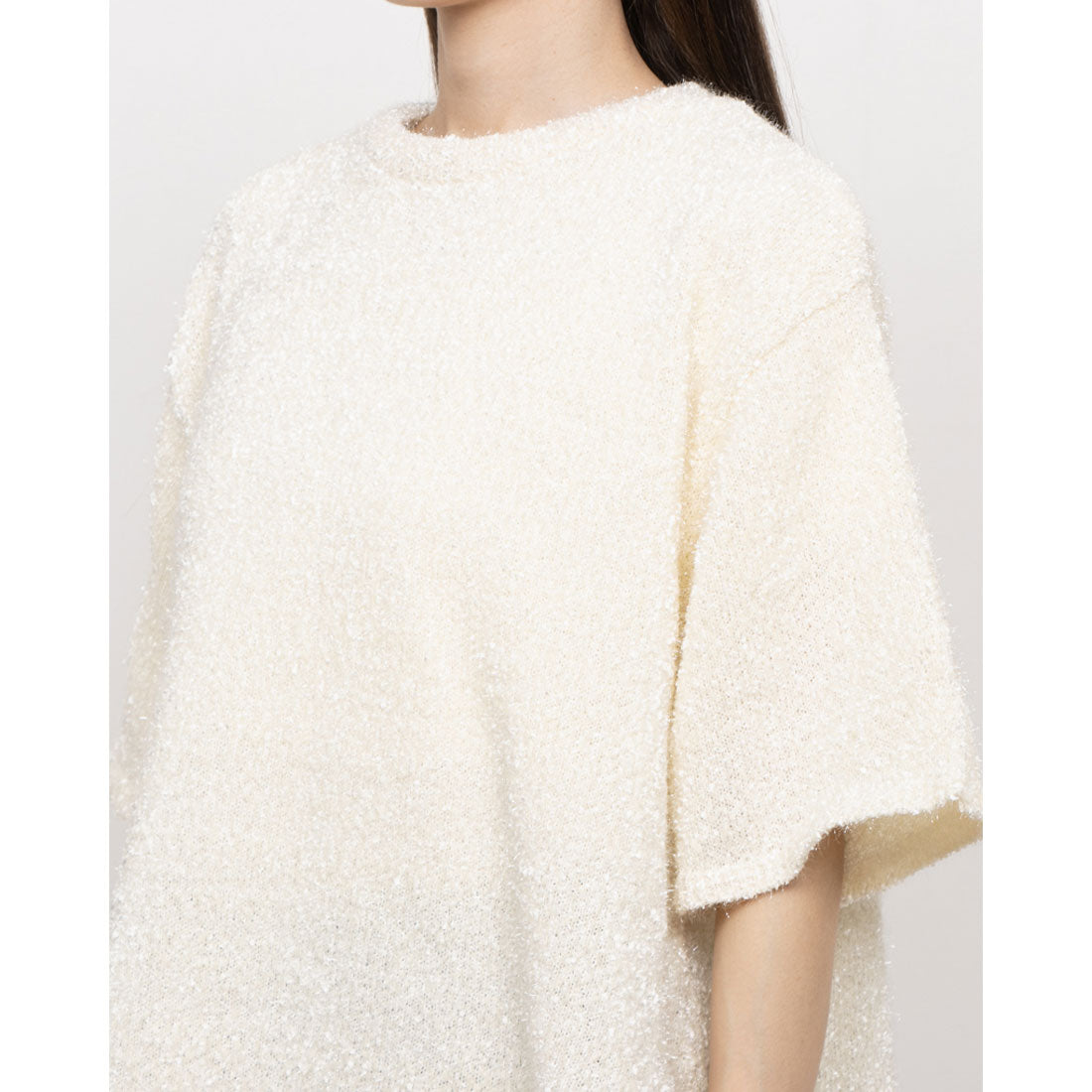セオドリックディ THEODORIC.dy Lame Yarn Tunic Knit （WHITE） WHITE