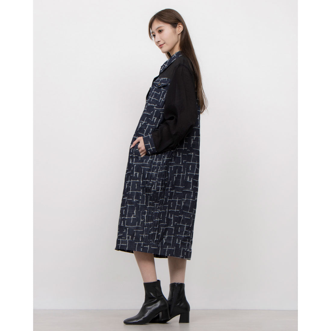 セオドリックディ THEODORIC.dy Sheer Switchable Denim One-Piece （インディゴブルー） インディゴブルー