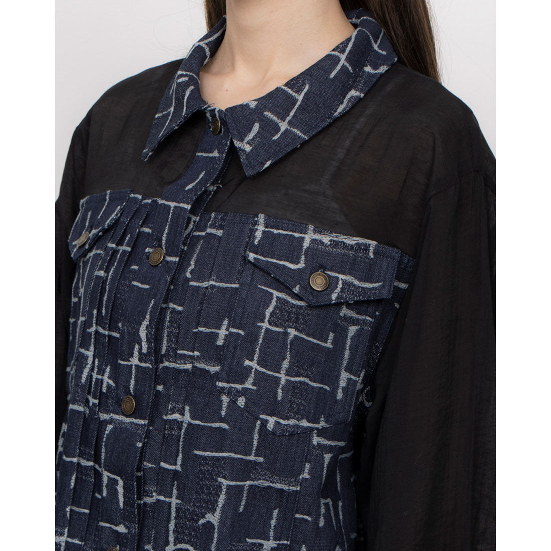 セオドリックディ THEODORIC.dy Sheer Switchable Denim One-Piece （インディゴブルー） インディゴブルー
