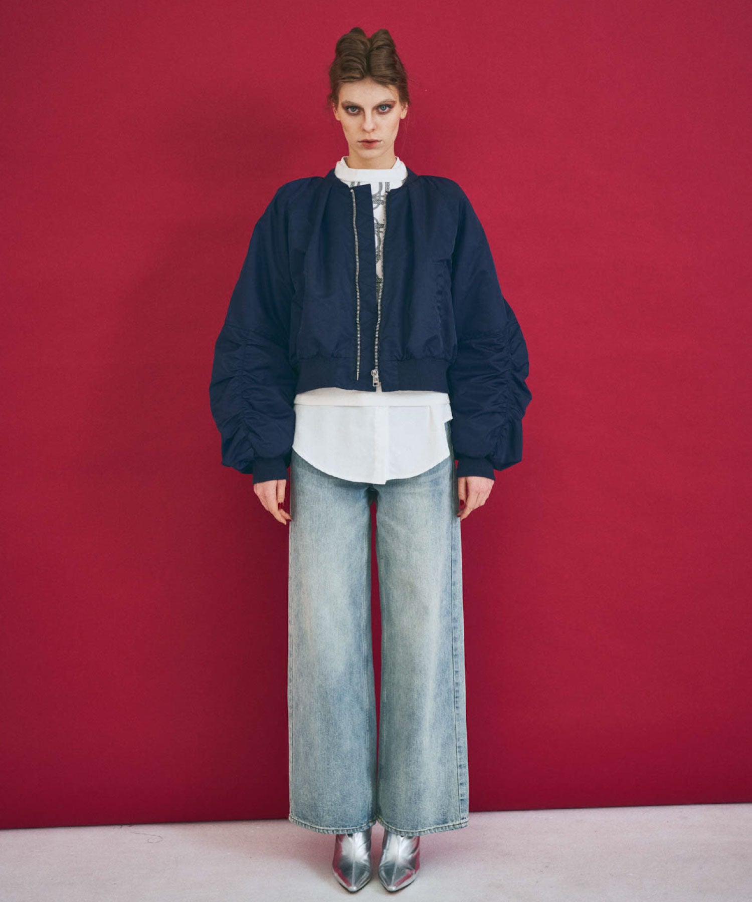セオドリックディ THEODORIC.dy Short Length Volume MA-1 （ネイビー） ネイビー