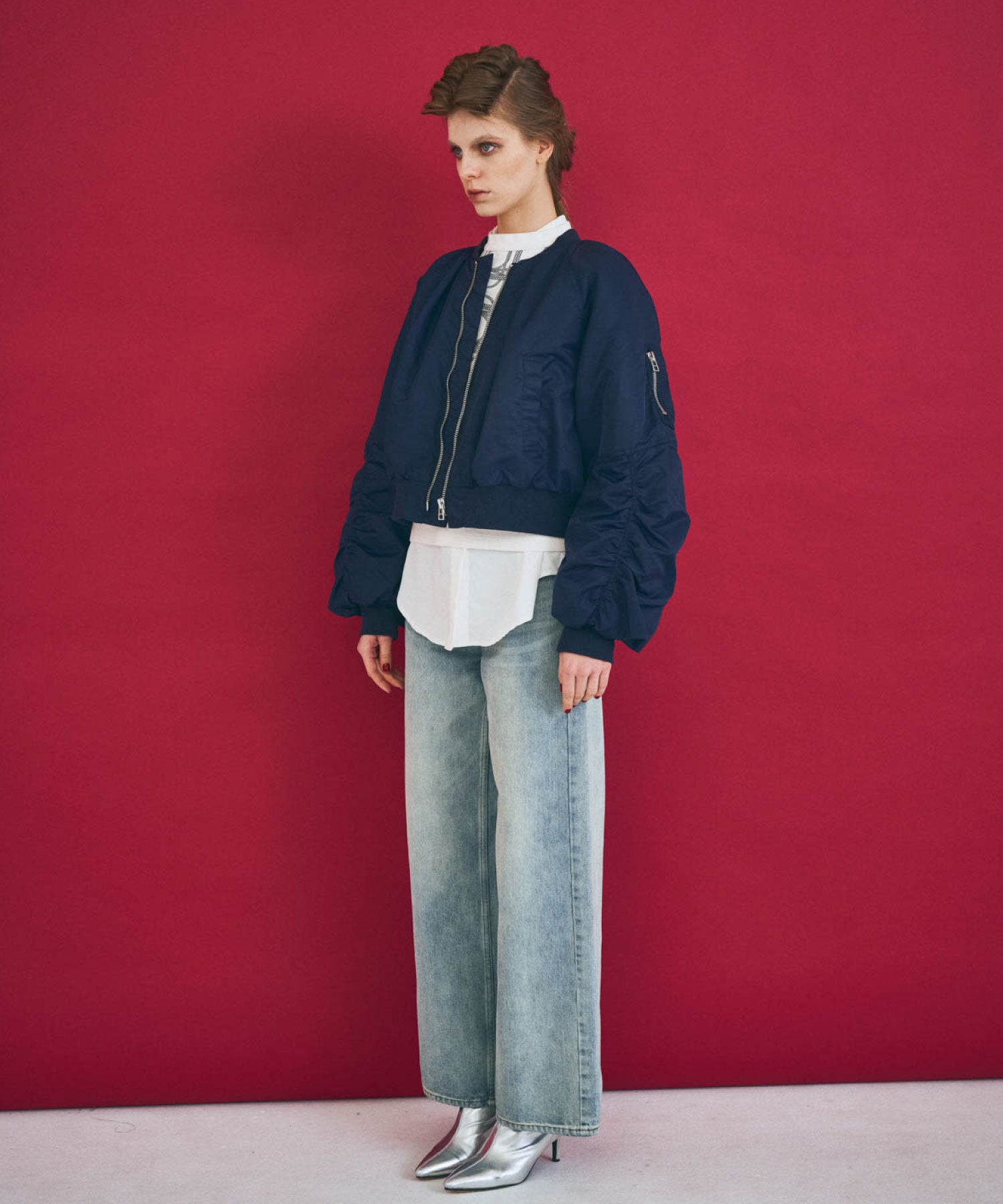 セオドリックディ THEODORIC.dy Short Length Volume MA-1 （ネイビー） ネイビー