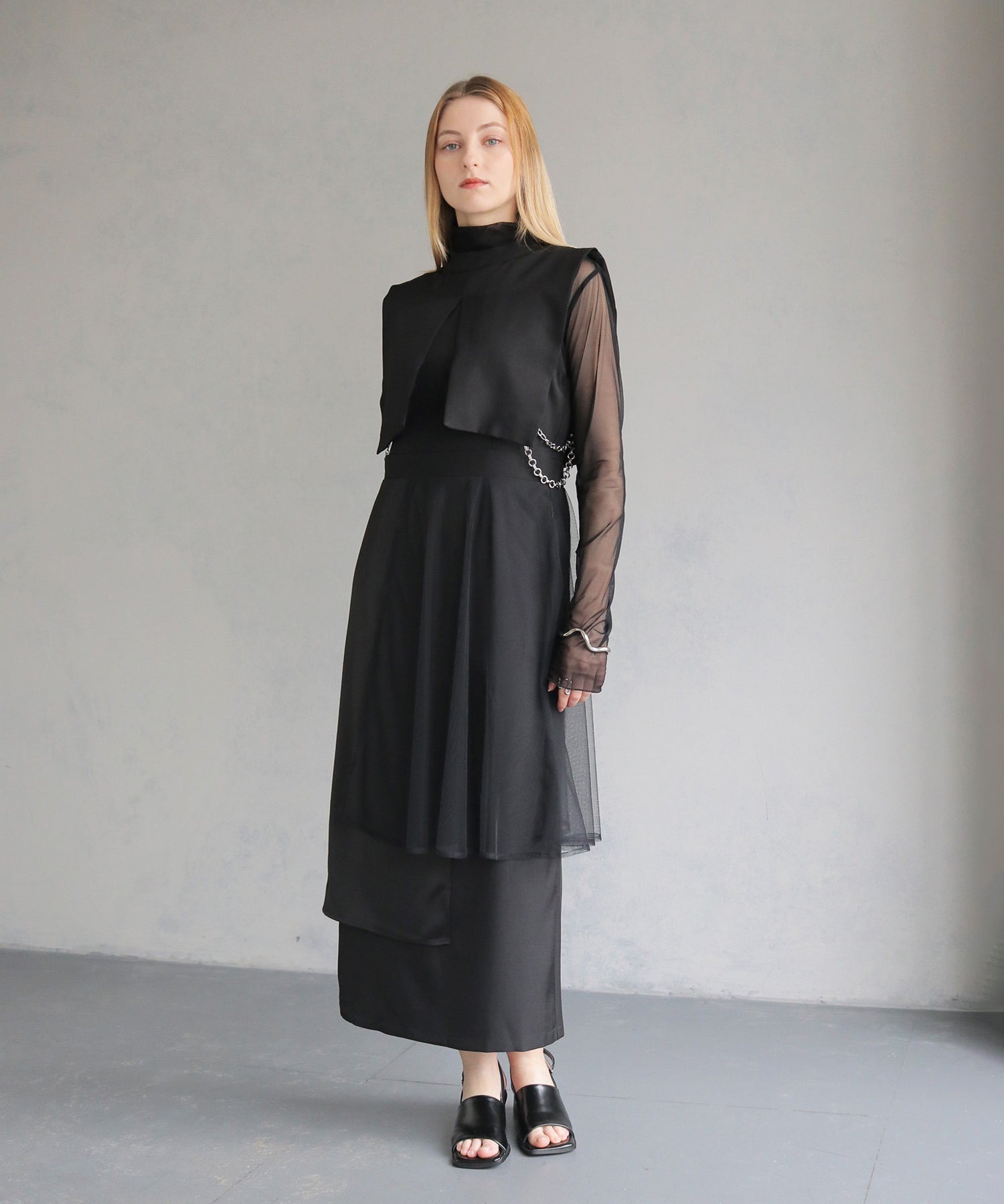 セオドリックディ THEODORIC.dy &g Cape Layered Dress （ブラック） ブラック