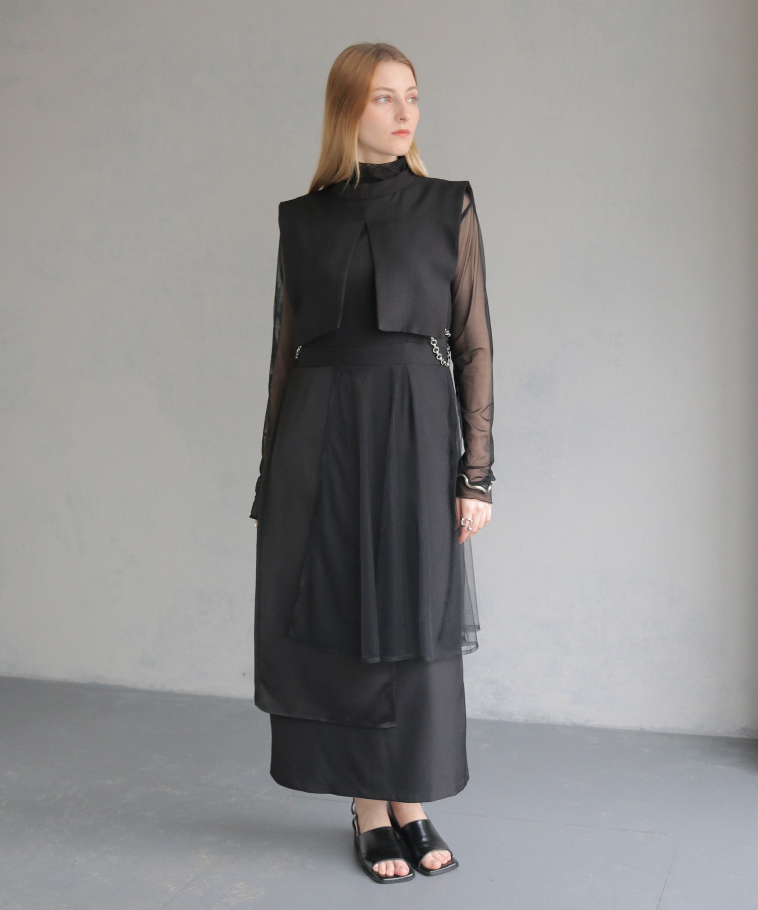 セオドリックディ THEODORIC.dy &g Cape Layered Dress （ブラック） ブラック