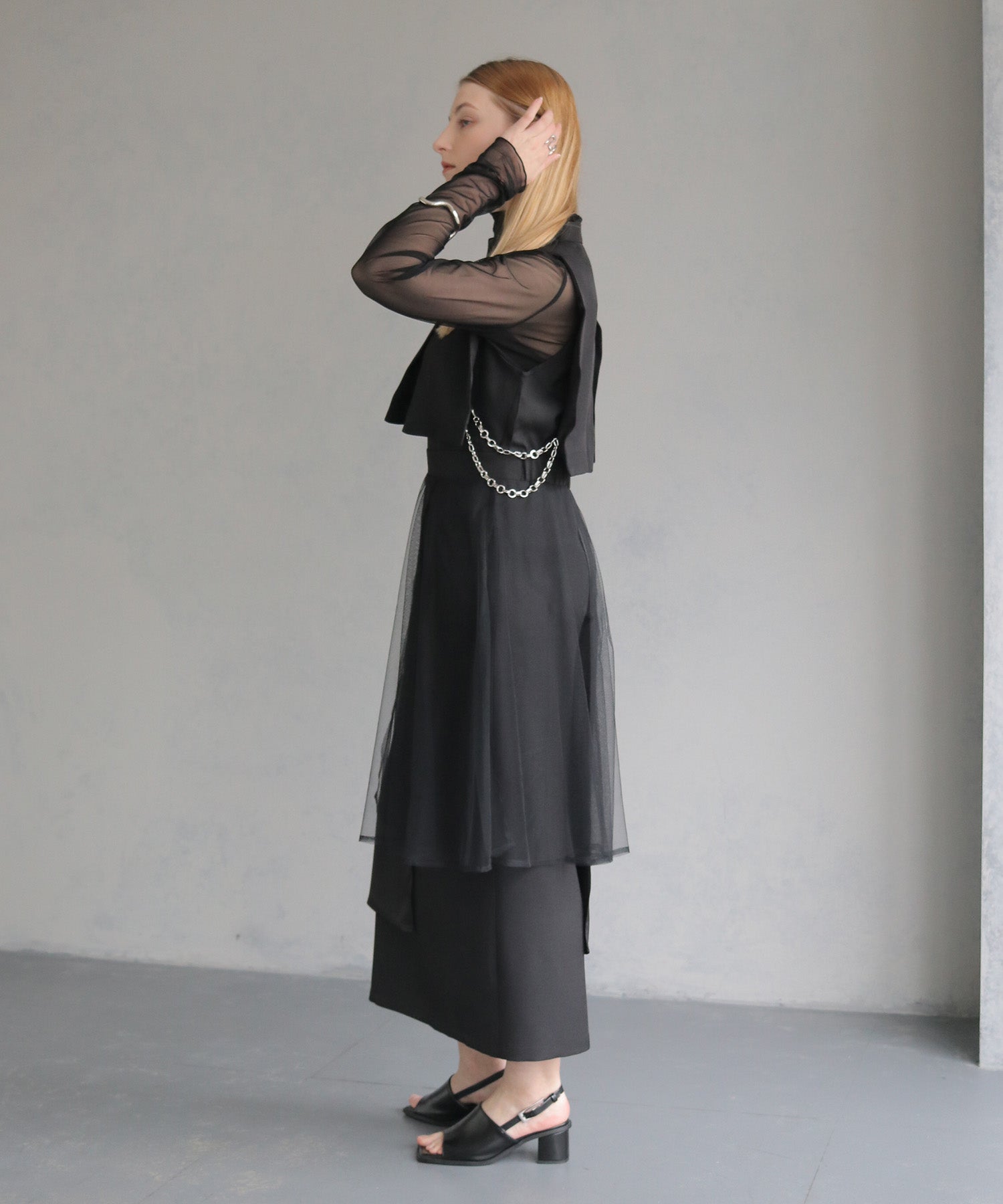 セオドリックディ THEODORIC.dy &g Cape Layered Dress （ブラック） ブラック