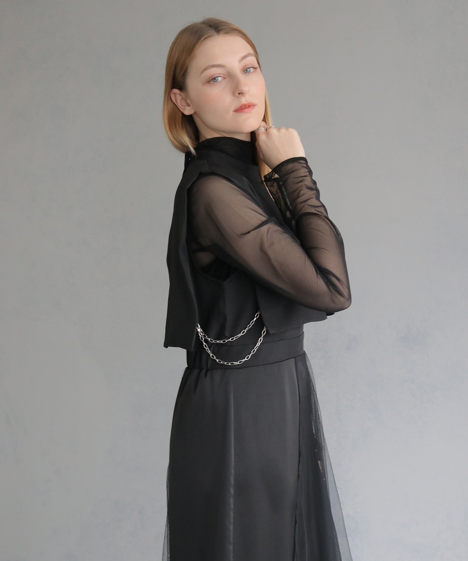 セオドリックディ THEODORIC.dy &g Cape Layered Dress （ブラック） ブラック