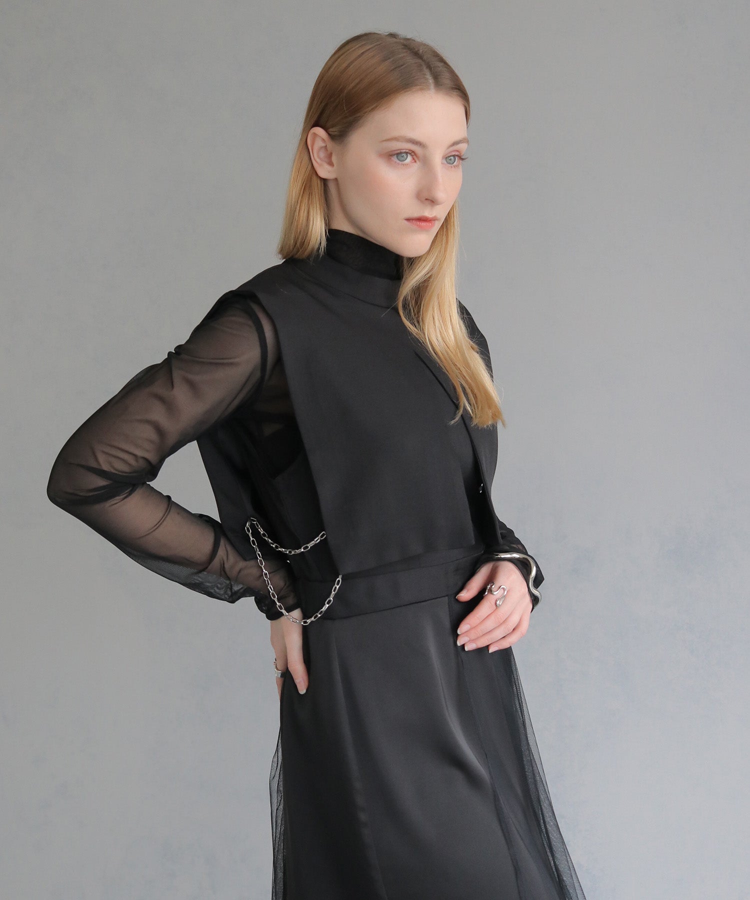 セオドリックディ THEODORIC.dy &g Cape Layered Dress （ブラック） ブラック