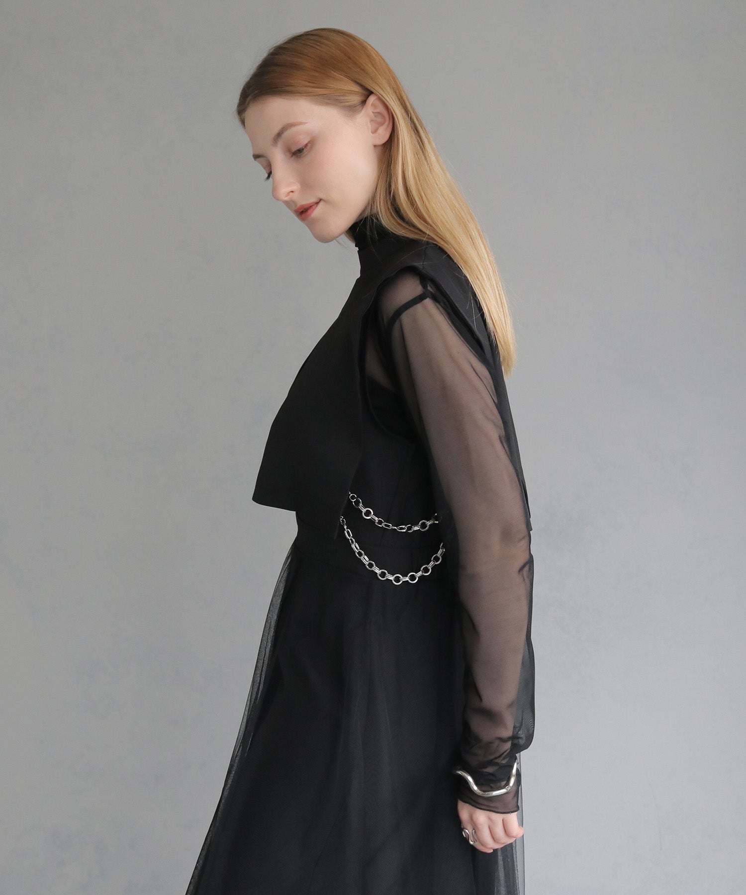 セオドリックディ THEODORIC.dy &g Cape Layered Dress （ブラック） ブラック