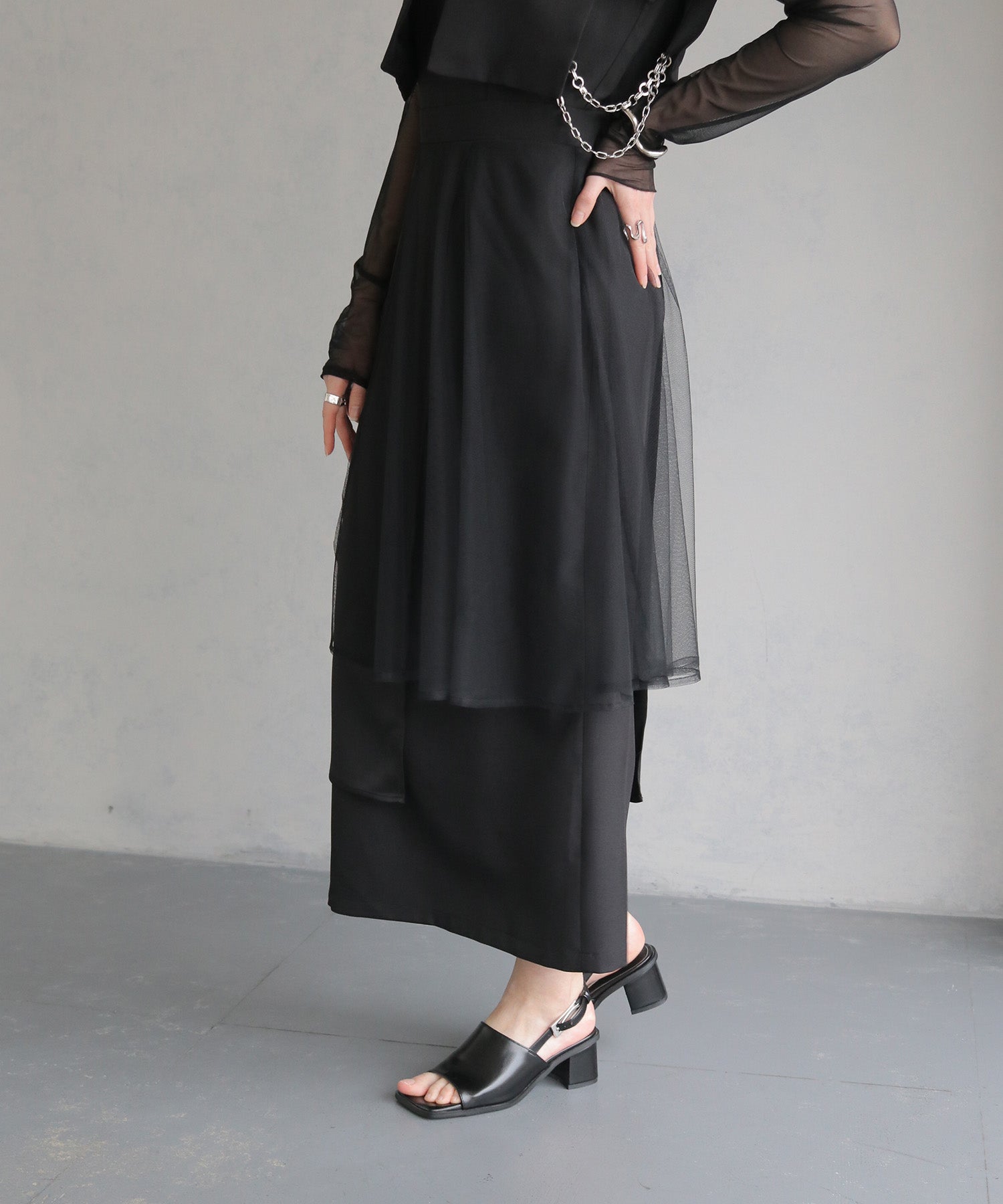 セオドリックディ THEODORIC.dy &g Cape Layered Dress （ブラック） ブラック