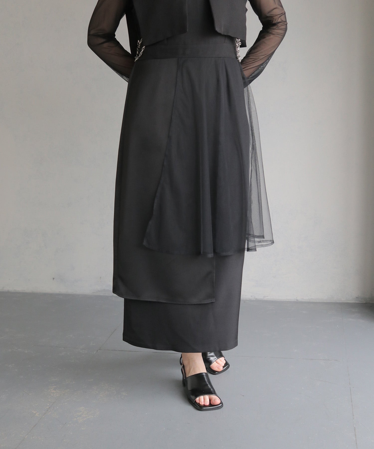 セオドリックディ THEODORIC.dy &g Cape Layered Dress （ブラック） ブラック