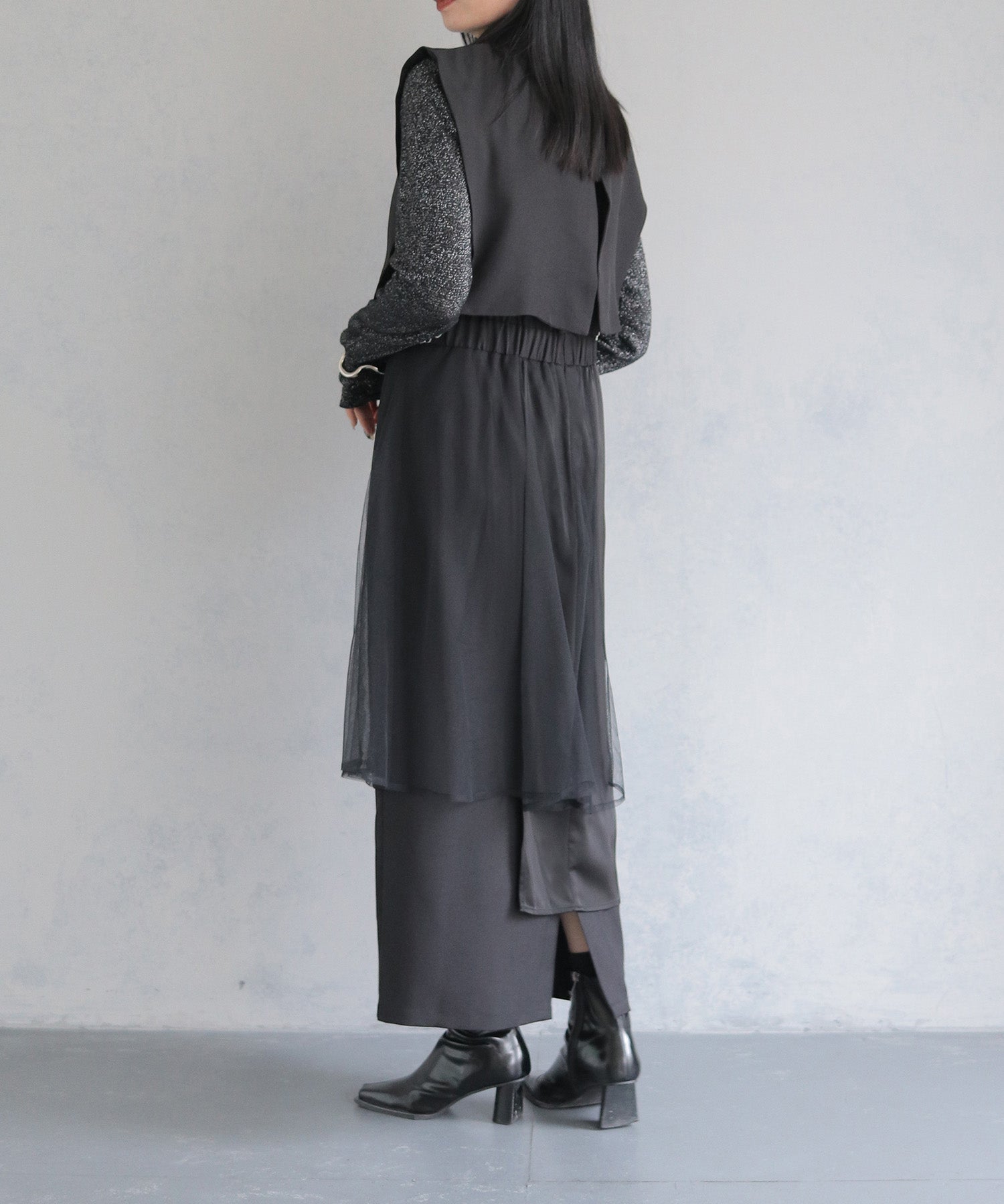 セオドリックディ THEODORIC.dy &g Cape Layered Dress （ブラック） ブラック