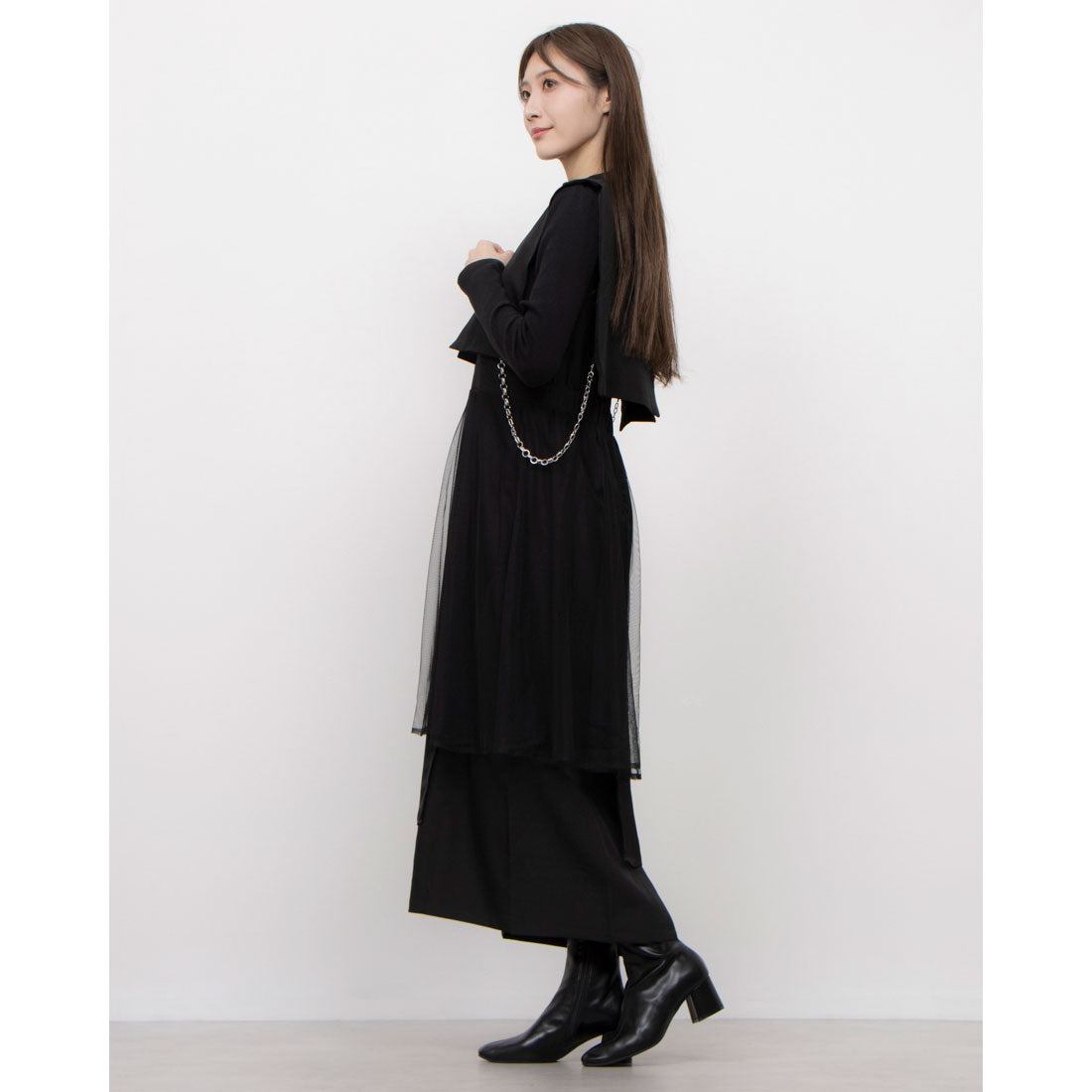 セオドリックディ THEODORIC.dy &g Cape Layered Dress （ブラック） ブラック