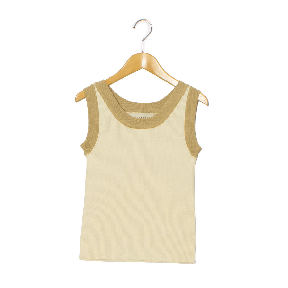 セオドリックディ THEODORIC.dy Arm Bicolor Knit Tank （アイボリー） アイボリー