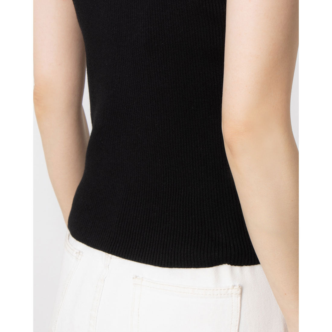 セオドリックディ THEODORIC.dy Arm Bicolor Knit Tank （アイボリー） アイボリー