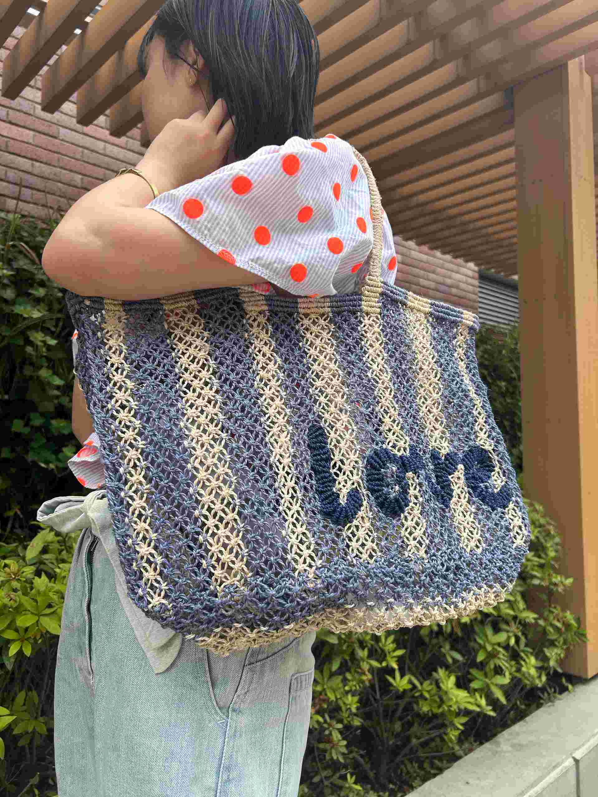 ザ・ジャクソンズ THE JACKSONS Lavina Stripe_Love （Natural/Pebble/Indigo） Natural/Pebble/Indigo