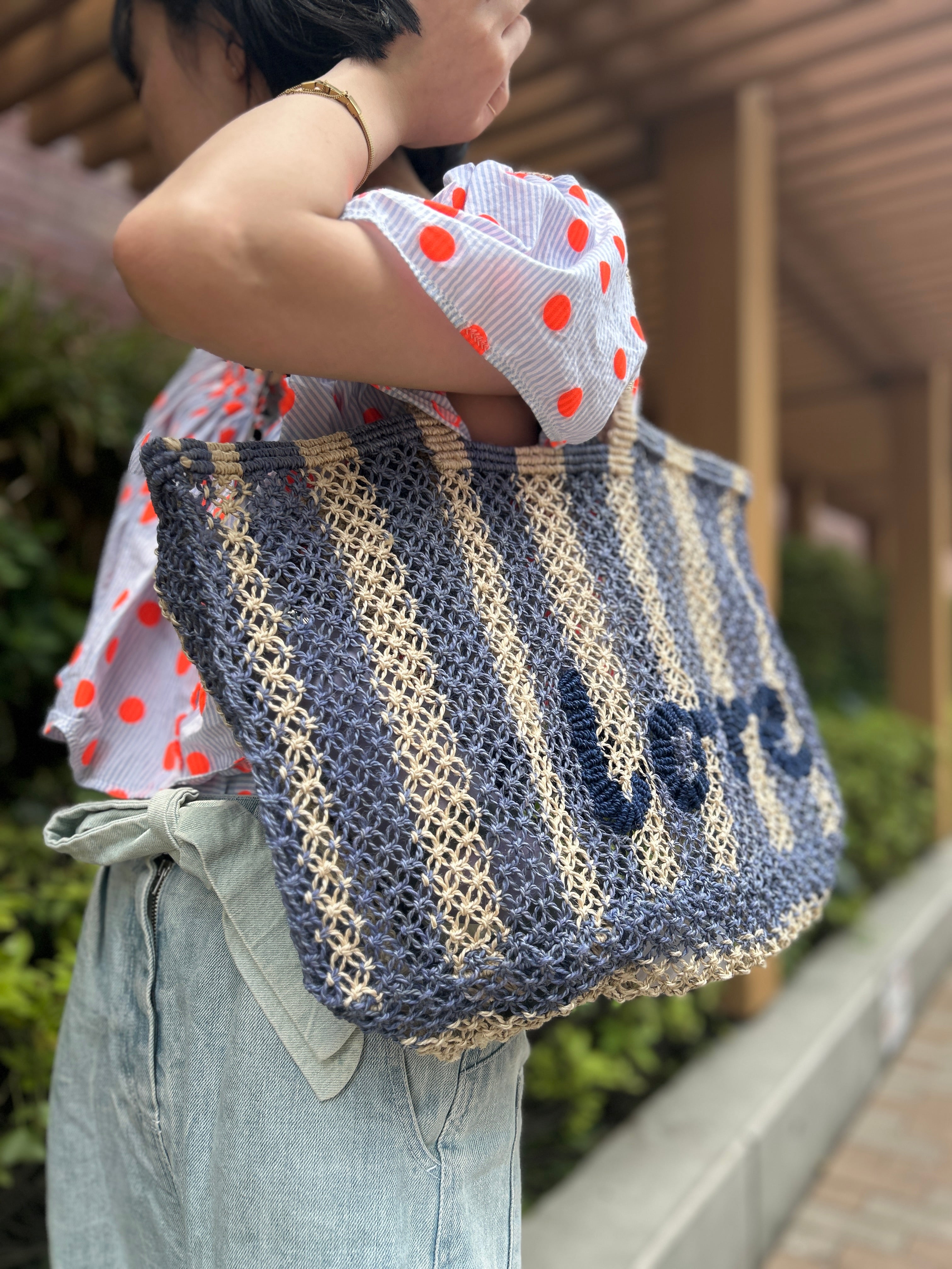 ザ・ジャクソンズ THE JACKSONS Lavina Stripe_Love （Natural/Pebble/Indigo） Natural/Pebble/Indigo