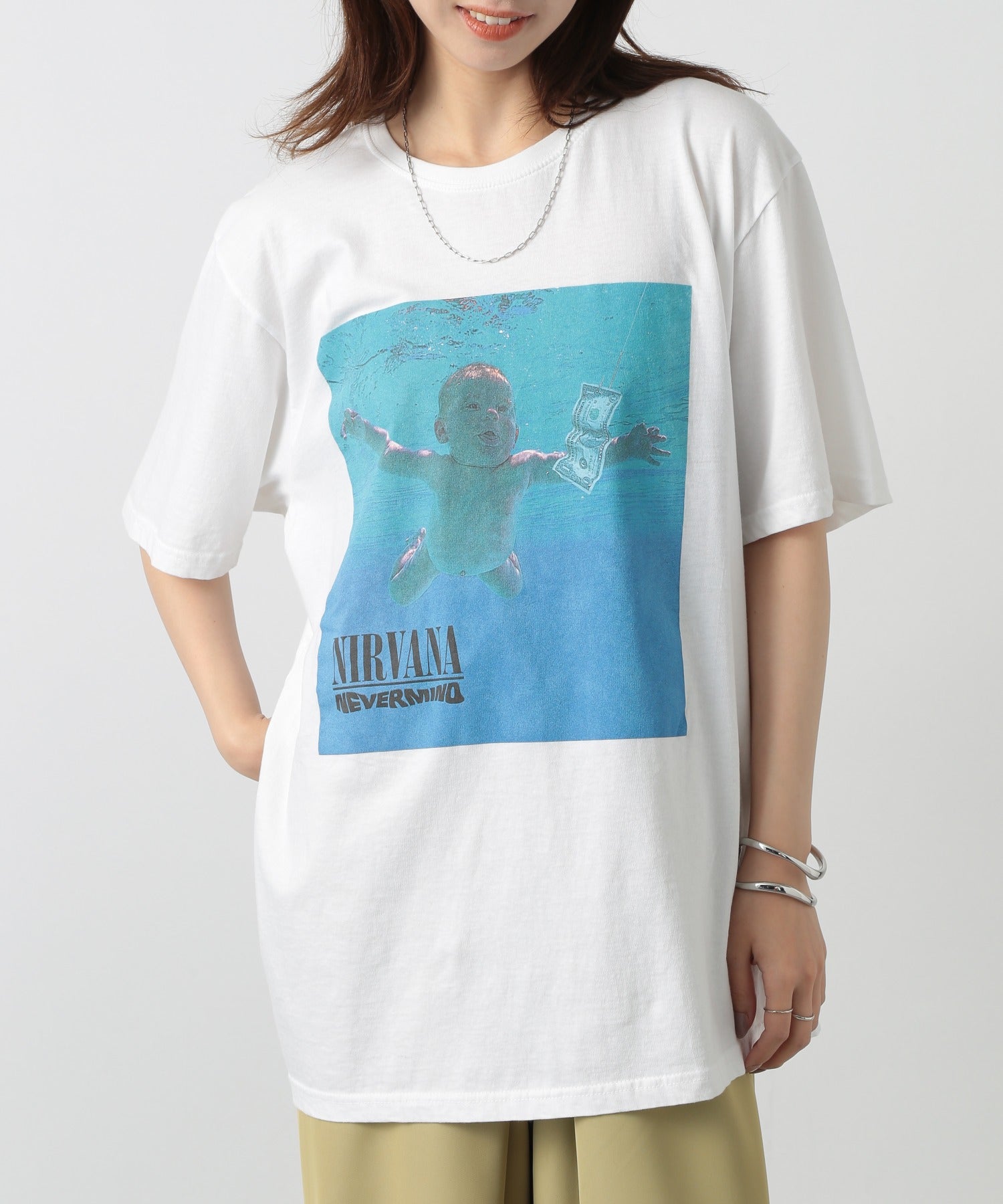 スリフティールック THRIFTY LOOK NIRVANA / RED HOT CHILI PEPPERS / The Beatles / oasis vintage Tee ロックバンドTEE S/S 半袖Tシャツ （ホワイト系その他2） ホワイト系その他2