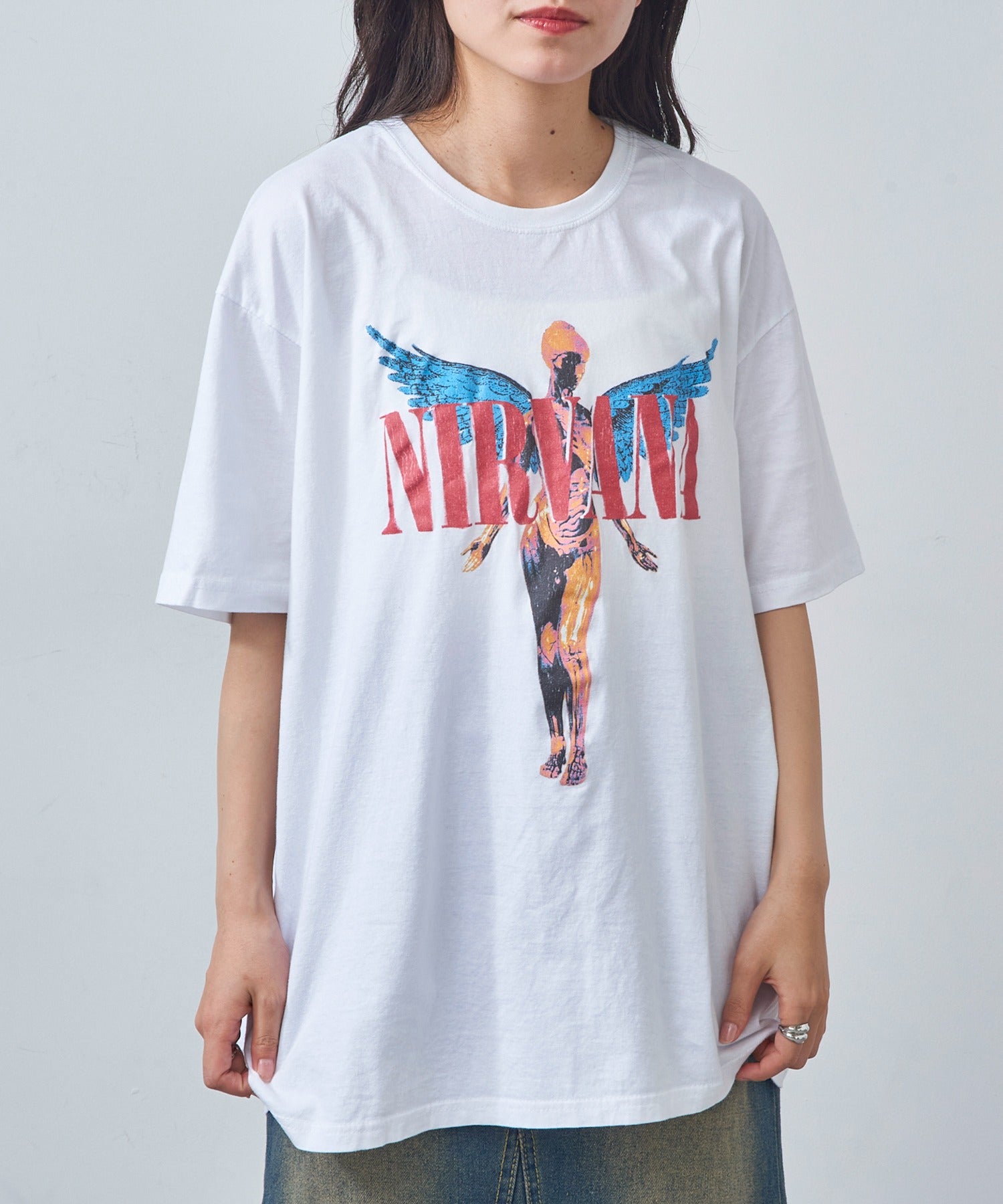 スリフティールック THRIFTY LOOK NIRVANA / RED HOT CHILI PEPPERS / The Beatles / oasis vintage Tee ロックバンドTEE S/S 半袖Tシャツ （ホワイト系その他3） ホワイト系その他3