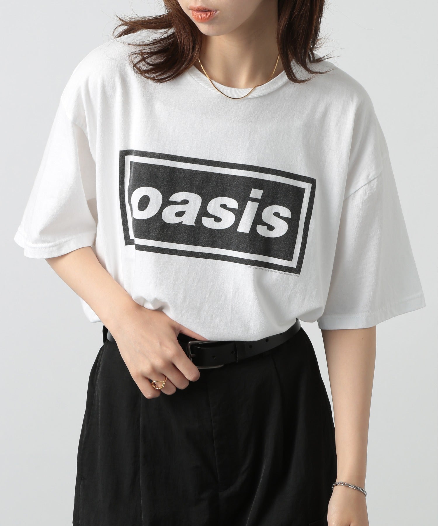 スリフティールック THRIFTY LOOK NIRVANA / RED HOT CHILI PEPPERS / The Beatles / oasis vintage Tee ロックバンドTEE S/S 半袖Tシャツ （ホワイト） ホワイト