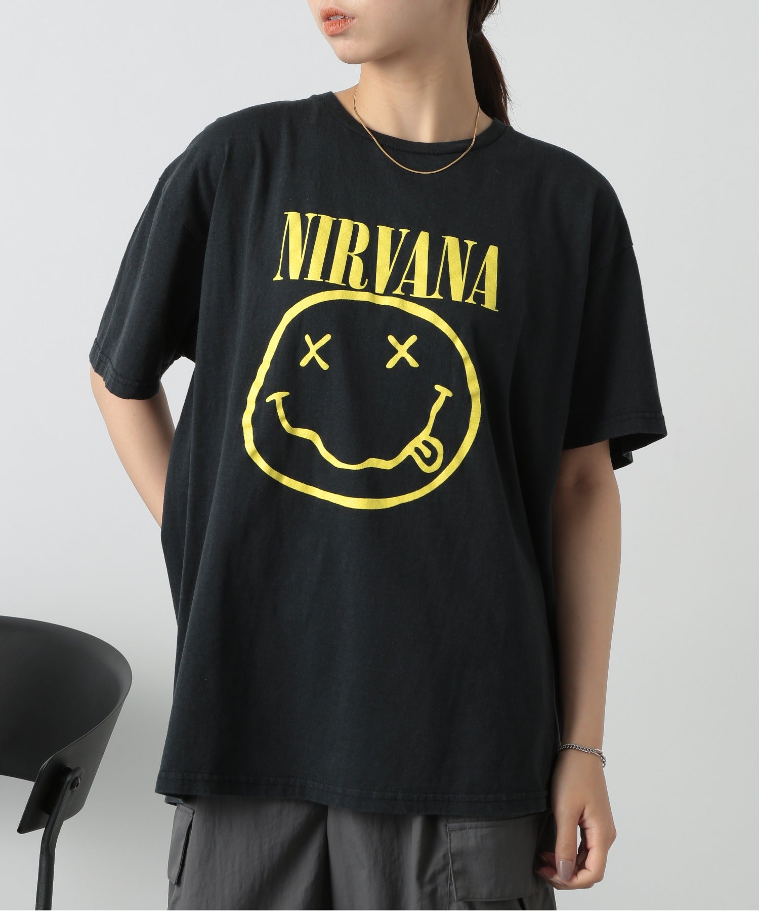 スリフティールック THRIFTY LOOK NIRVANA / RED HOT CHILI PEPPERS / The Beatles / oasis vintage Tee ロックバンドTEE S/S 半袖Tシャツ （ブラック系その他6） ブラック系その他6