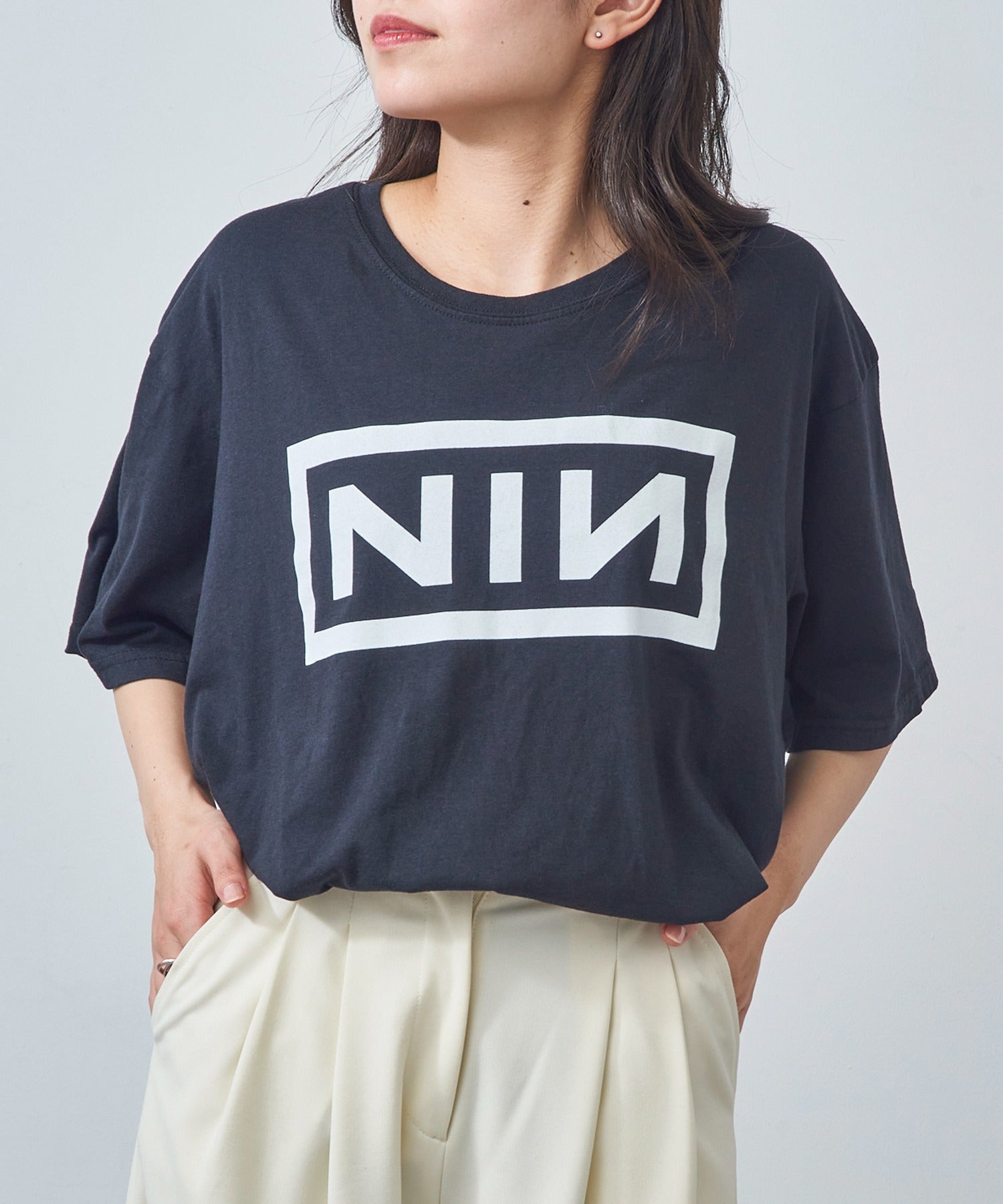 スリフティールック THRIFTY LOOK NIRVANA / RED HOT CHILI PEPPERS / The Beatles / oasis vintage Tee ロックバンドTEE S/S 半袖Tシャツ （ブラック系9） ブラック系9