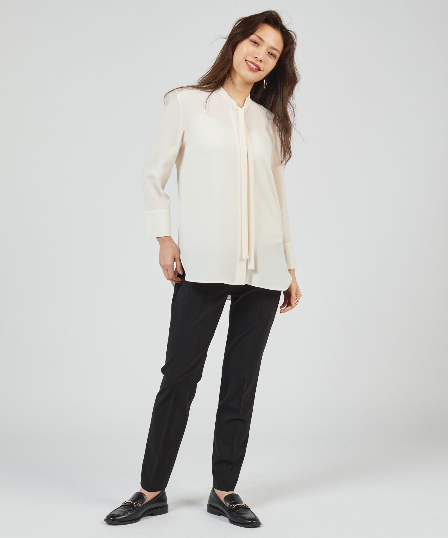 セオリー Theory ブラウス PRIME GGT TIE BLOUSE