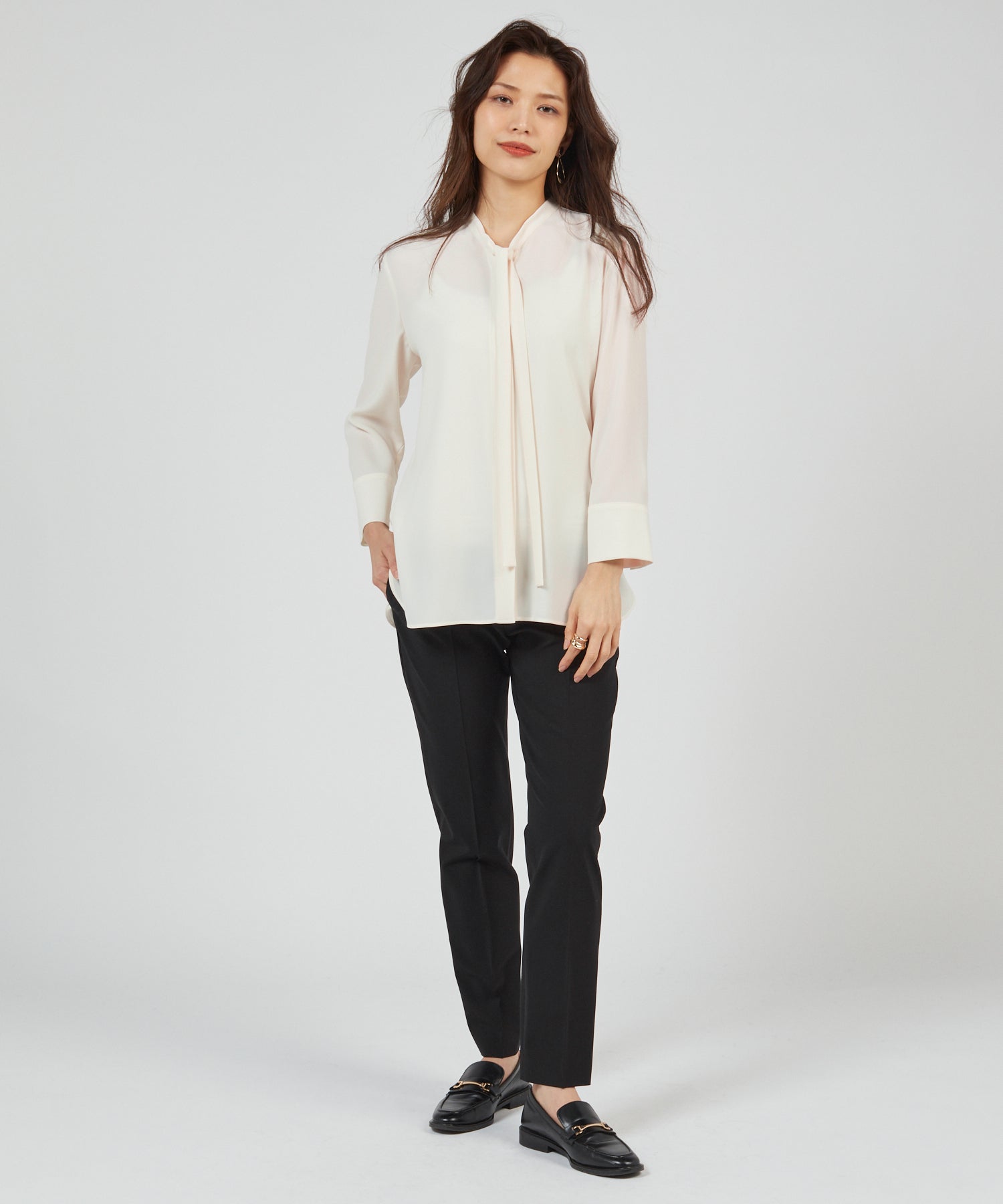 セオリー Theory ブラウス PRIME GGT TIE BLOUSE