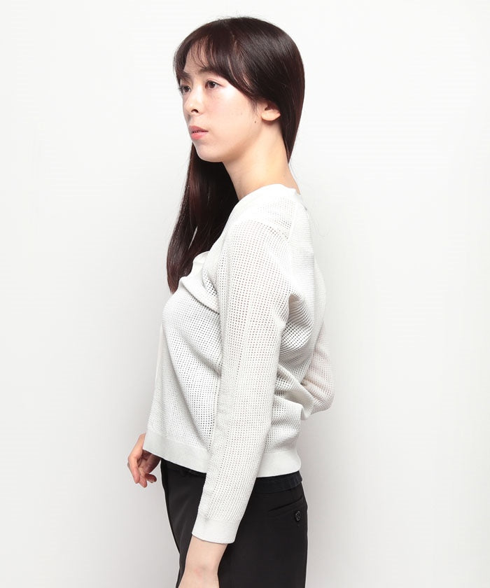 トップス Theory Wooster Crepe Knit Fitted Cardiga Theory Cardigan WOOSTER CREPE KNIT POINTE