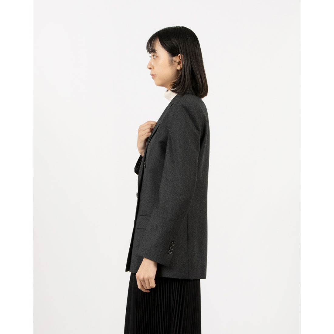 セオリー Theory SLEEK FLANNEL BOXY DB JKT