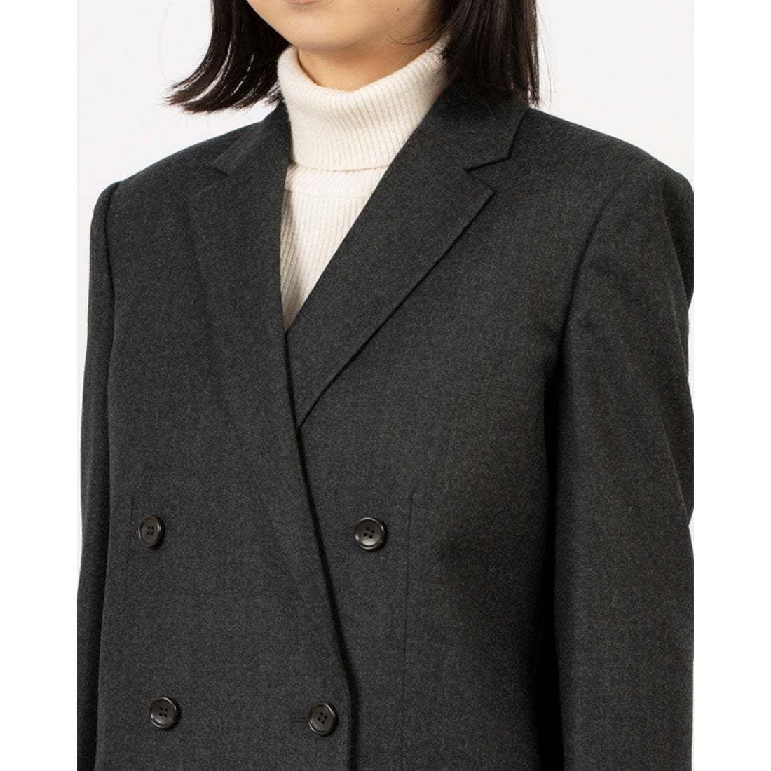 セオリー Theory SLEEK FLANNEL BOXY DB JKT
