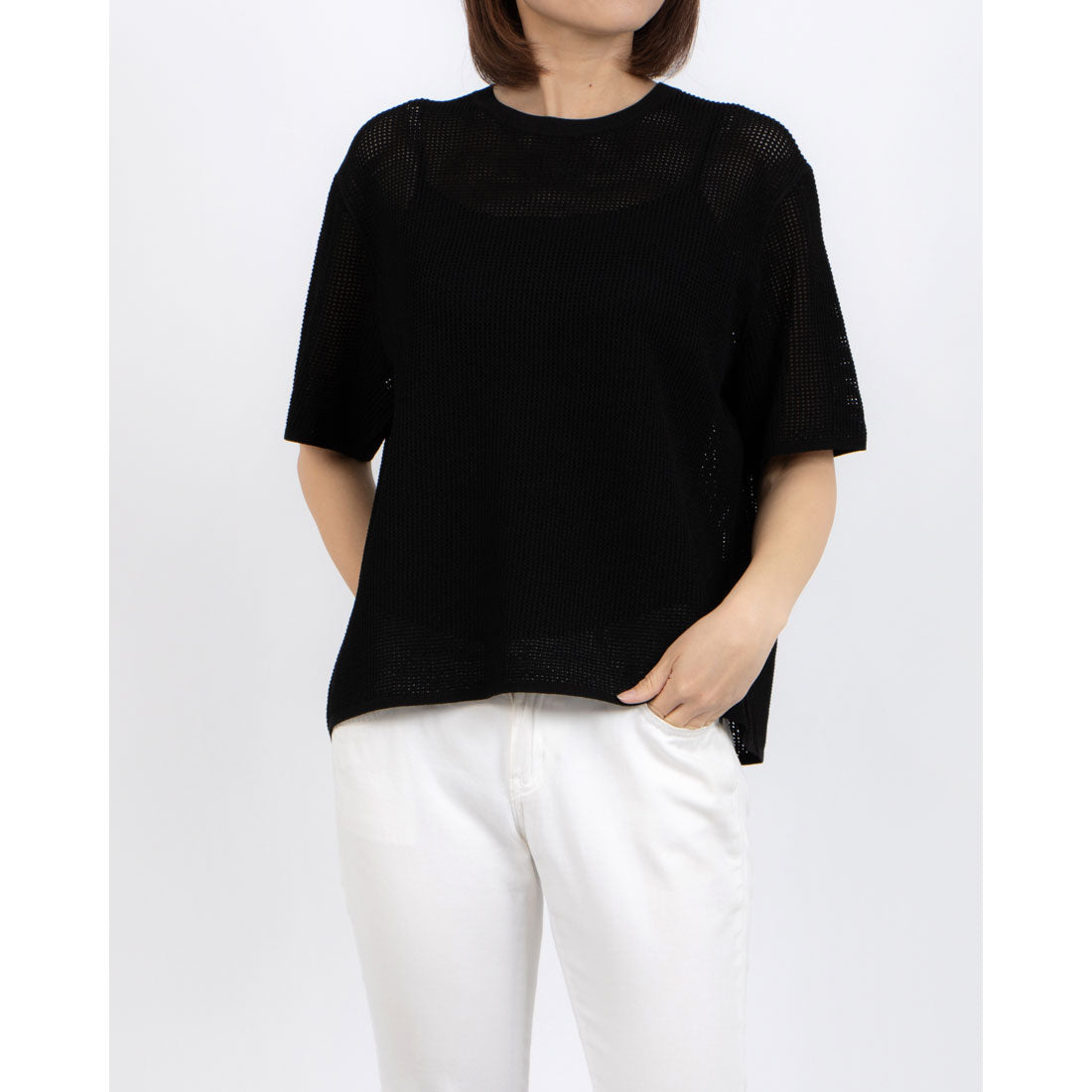 セオリー Theory WOOSTER CREPE KNIT POINTE （ブラック） ブラック