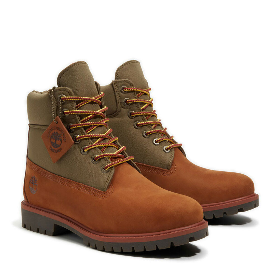 ティンバーランド Timberland Timberland 6-Inch Waterproof Boot（ティンバーランド ヘリテージ 6インチ ウォータープルーフ ブーツ） （ミディアムブラウン/グリーン） ミディアムブラウン/グリーン