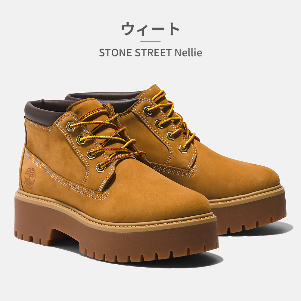 ティンバーランド Timberland レディース ストーン ストリート ネリー プレミアム ウォータープルーフ プラットフォーム チャッカ 防水 厚底 A5RF9-231 （ホワイト） ホワイト