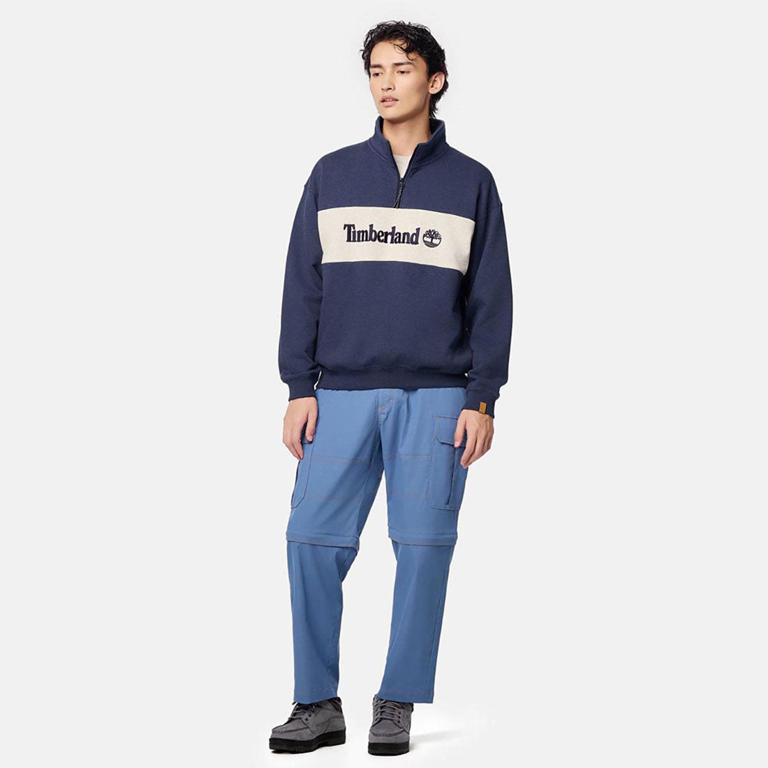 ティンバーランド Timberland Timberland TOKYO DESIGN COLLECTIVE Half Zip Sweat（ティンバーランド TDC ハーフジップ スウェットシャツ） （Patriot Blue Heather） Patriot Blue Heather