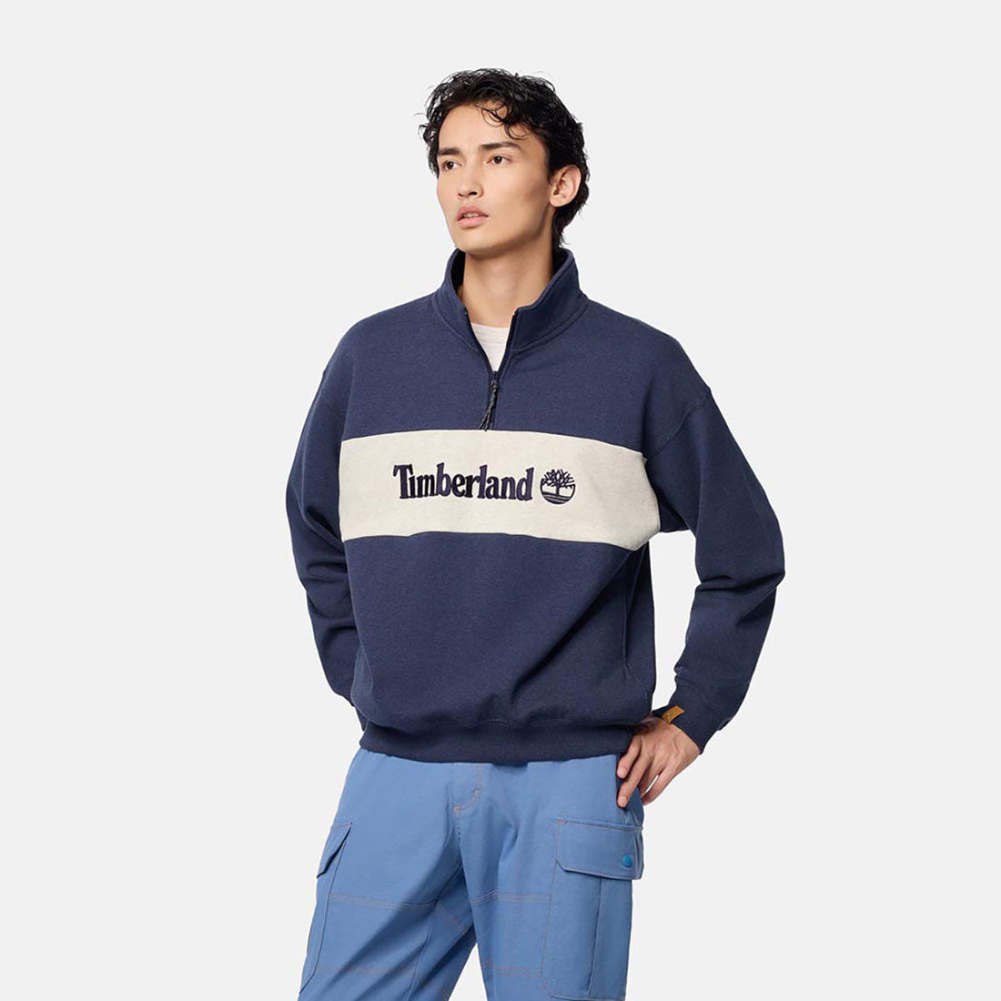 ティンバーランド Timberland Timberland TOKYO DESIGN COLLECTIVE Half Zip Sweat（ティンバーランド TDC ハーフジップ スウェットシャツ） （Patriot Blue Heather） Patriot Blue Heather