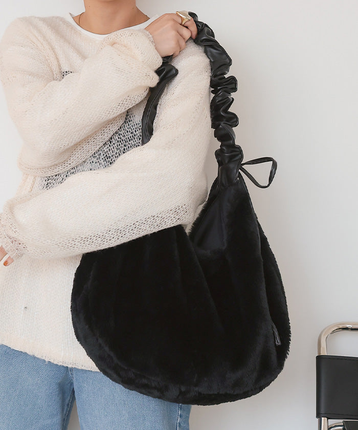 ティティベイト titivate 2wayフェイクファーバッグ （グレー） グレー