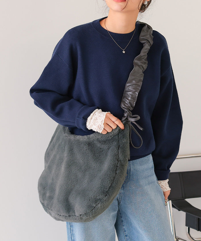 ティティベイト titivate 2wayフェイクファーバッグ （グレー） グレー