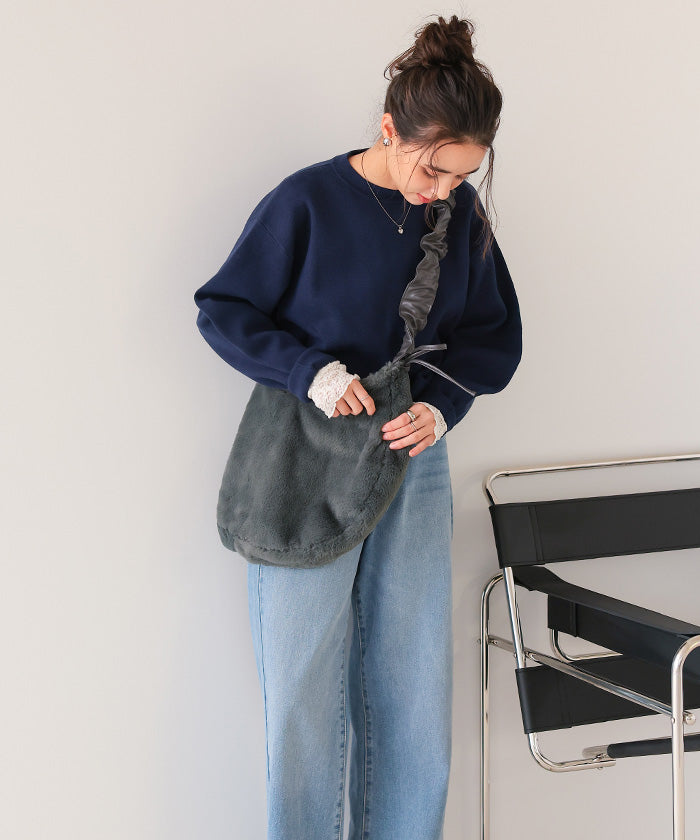 ティティベイト titivate 2wayフェイクファーバッグ （グレー） グレー