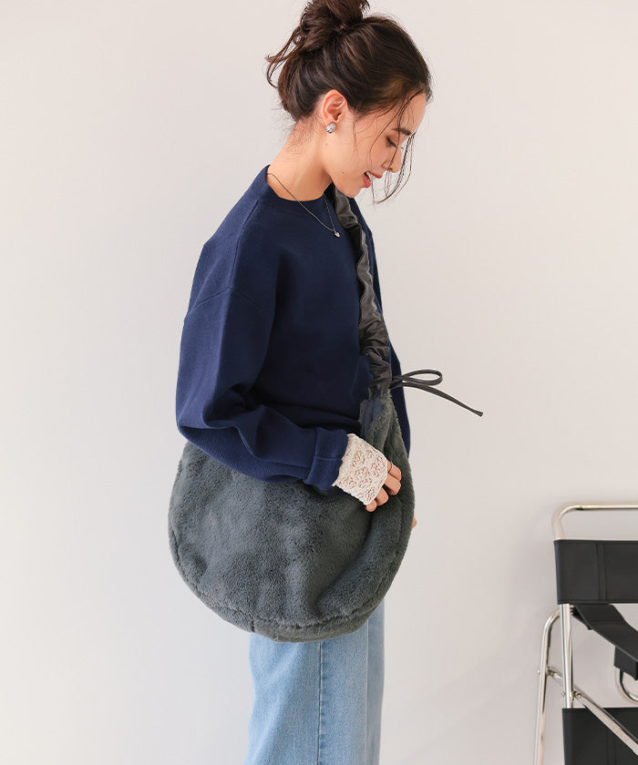 ティティベイト titivate 2wayフェイクファーバッグ （グレー） グレー