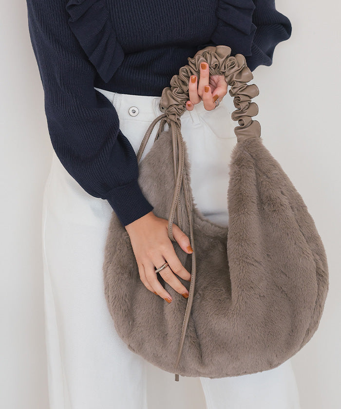 ティティベイト titivate 2wayフェイクファーバッグ （グレー） グレー