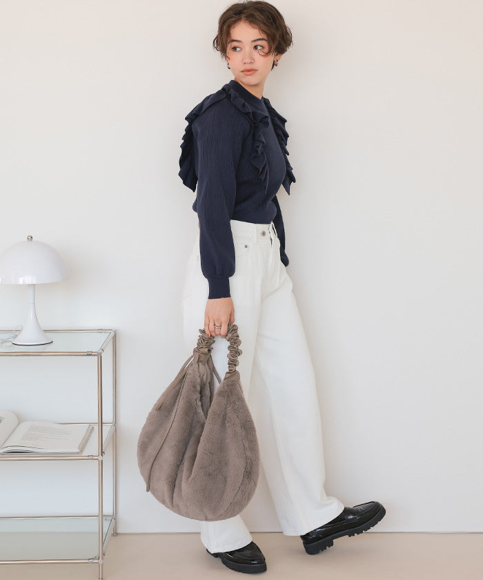 ティティベイト titivate 2wayフェイクファーバッグ （グレー） グレー