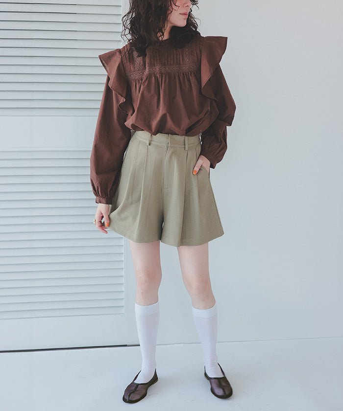 ティティベイト titivate パイピングメッシュパンプス （ブラウン） ブラウン