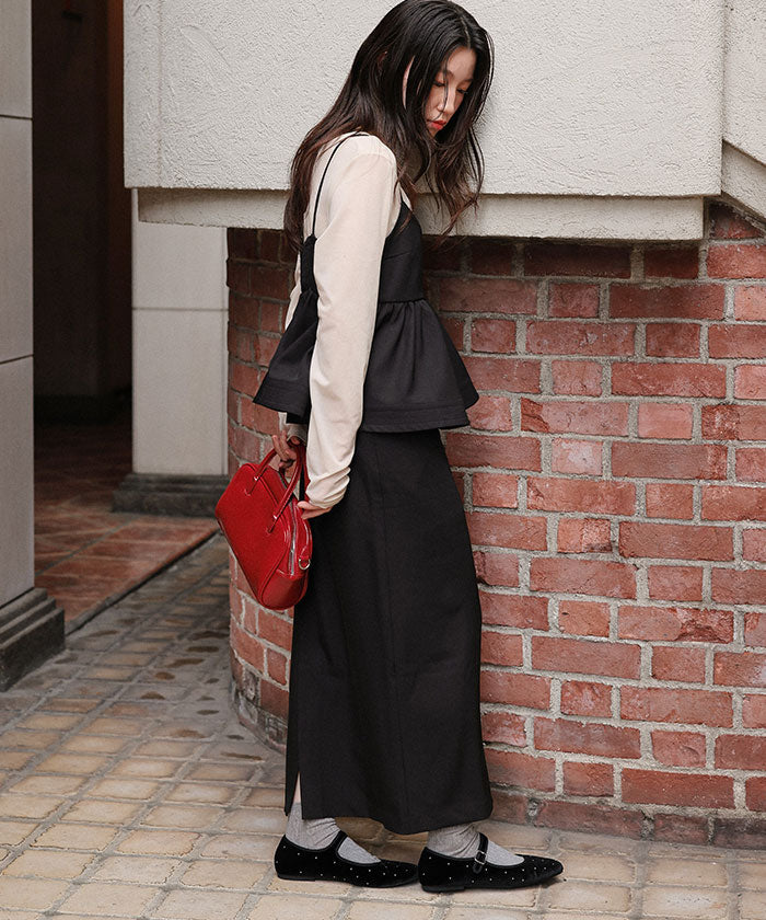 ティティベイト titivate スクエアトゥバレエシューズ （ブラック2） ブラック2